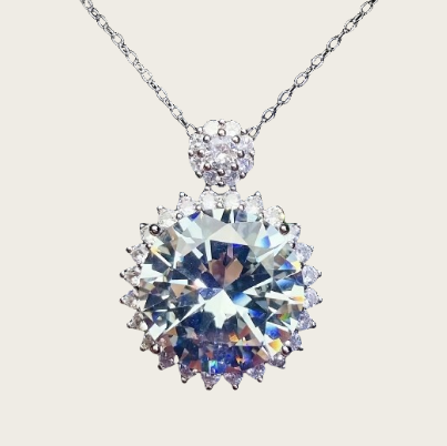 VOPU 10-20 carat D color Mosan diamond necklace pendant is stylish and elegant