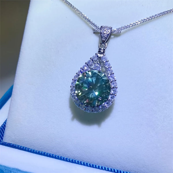 VOPU 10-20 carat green Mosan diamond necklace Pendant holiday gift