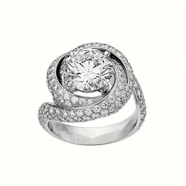 VOPU 3 carat moissanite ring is stylish and elegant for men and women