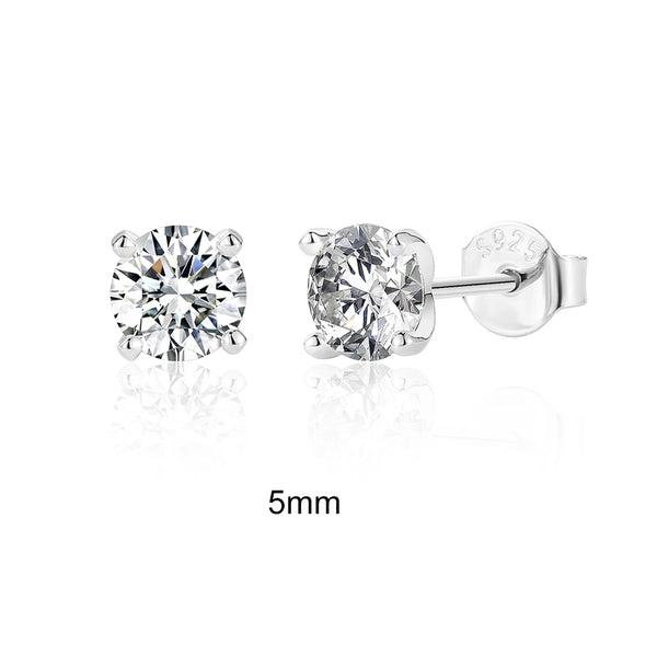 VOPU  0.5-1.2 Carat D Color Moissanite Ear Stud Earrings