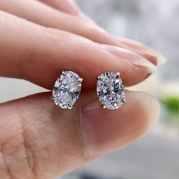 VOPU  5*7mmMoissanite Diamond Stud Earring